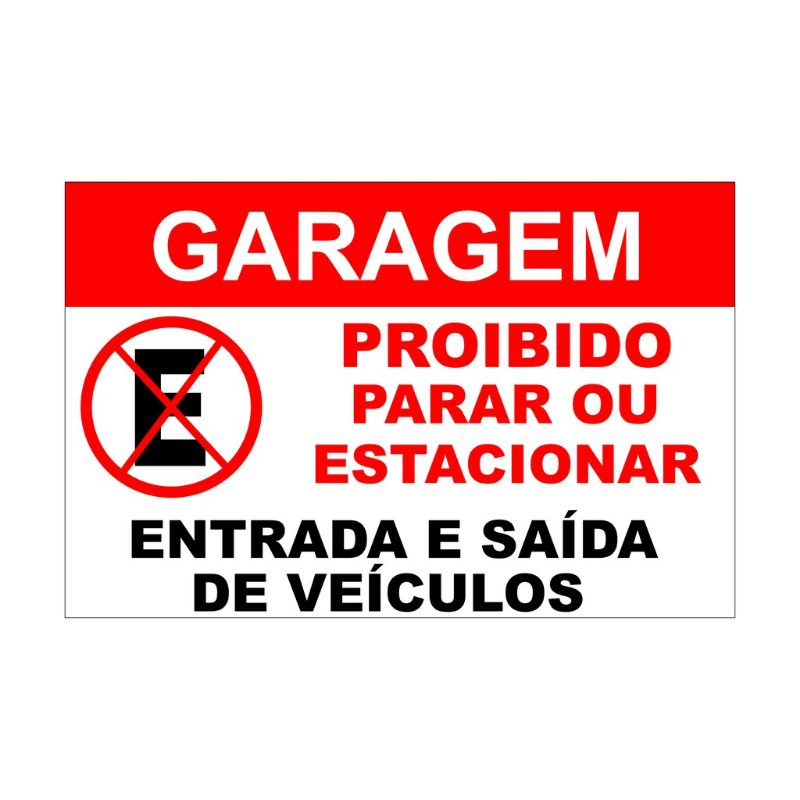 Placa Proibido Estacionar Grande 50x60 Shopee Brasil 