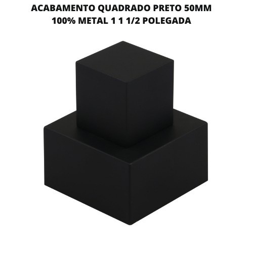 Acabamento Quadrado Para Registro Pressão/Gaveta Preto Padrão Deca 100% Metal 50mm 1" 1.1/2" Polegadas