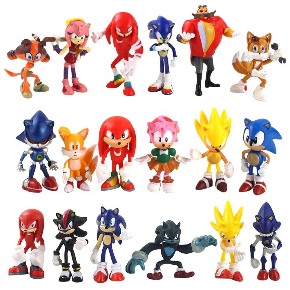 Anime Sonic Series Minifigures Sonic Metal Sonic Nakkrusu Teirusu