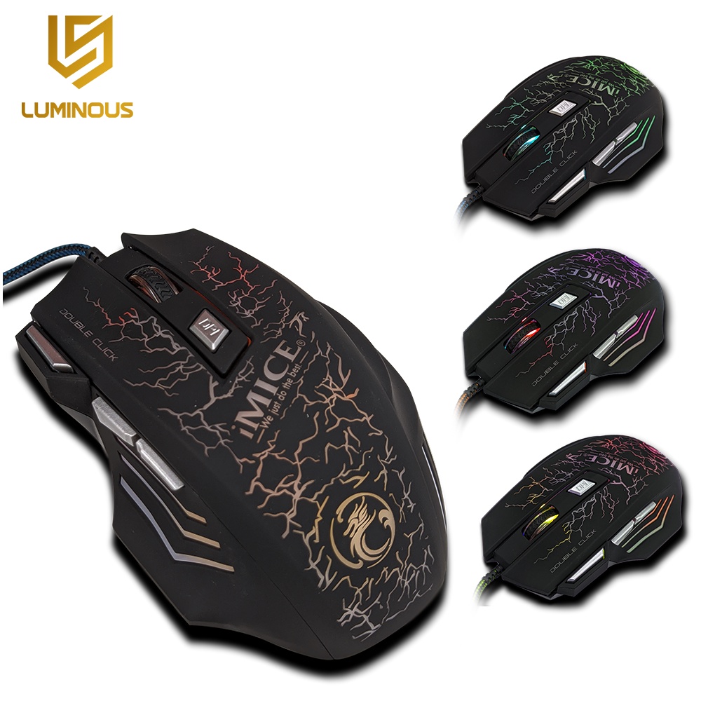 Mouse Gamer A7 Ergonômico 7 Botões Com Led Rgb 1600-3200dpi
