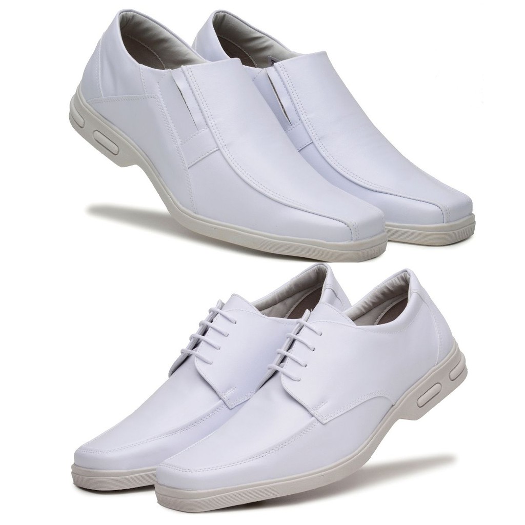 Sapato branco masculino maxi 2024 confort