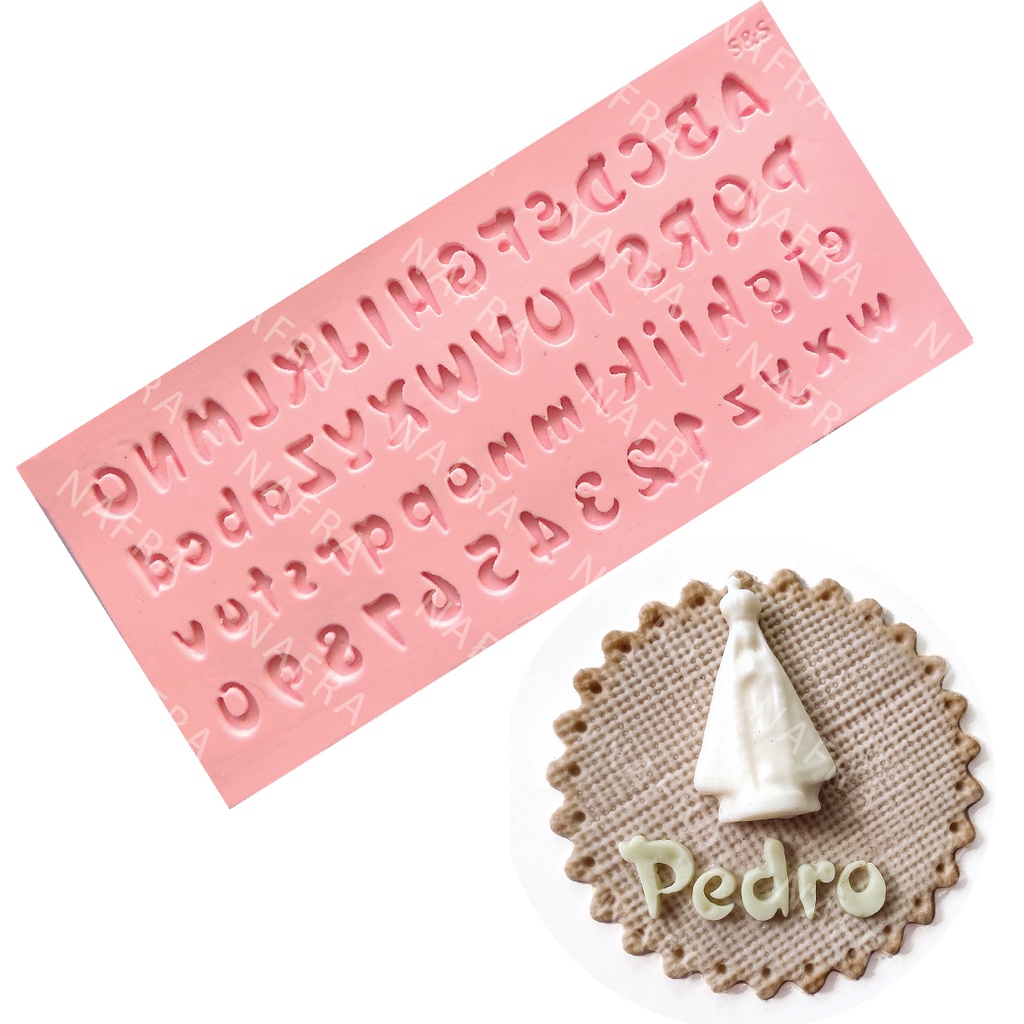 Molde De Silicone Letras Cursivas 8,6 x 20,0 ENVIO IMEDIATO (Pasta