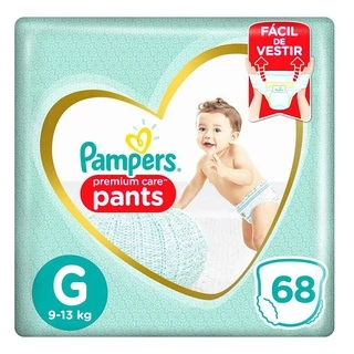 Fralda Pampers Pants Premium Care G 68 unidades