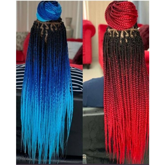 Jumbo colorido para box braids penteados para Twist Twist cabelo de três  cores
