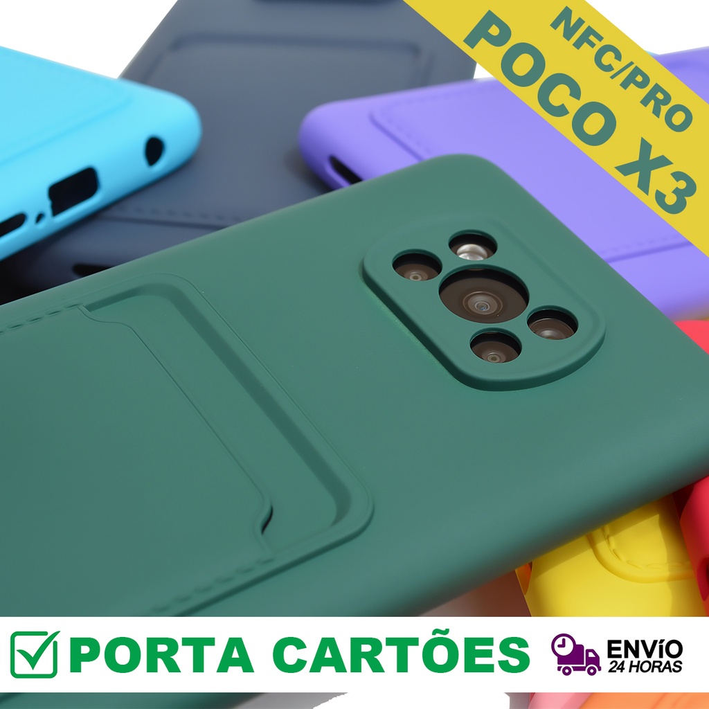 Capa Case Capinha Poco X3 Nfcpro Porta CartÃo Aveludada Com Proteção De Câmera Poco X3 9626