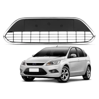 Grade Parachoque Central Ford Focus 2009 Até 2013 C/ Aro Cromado