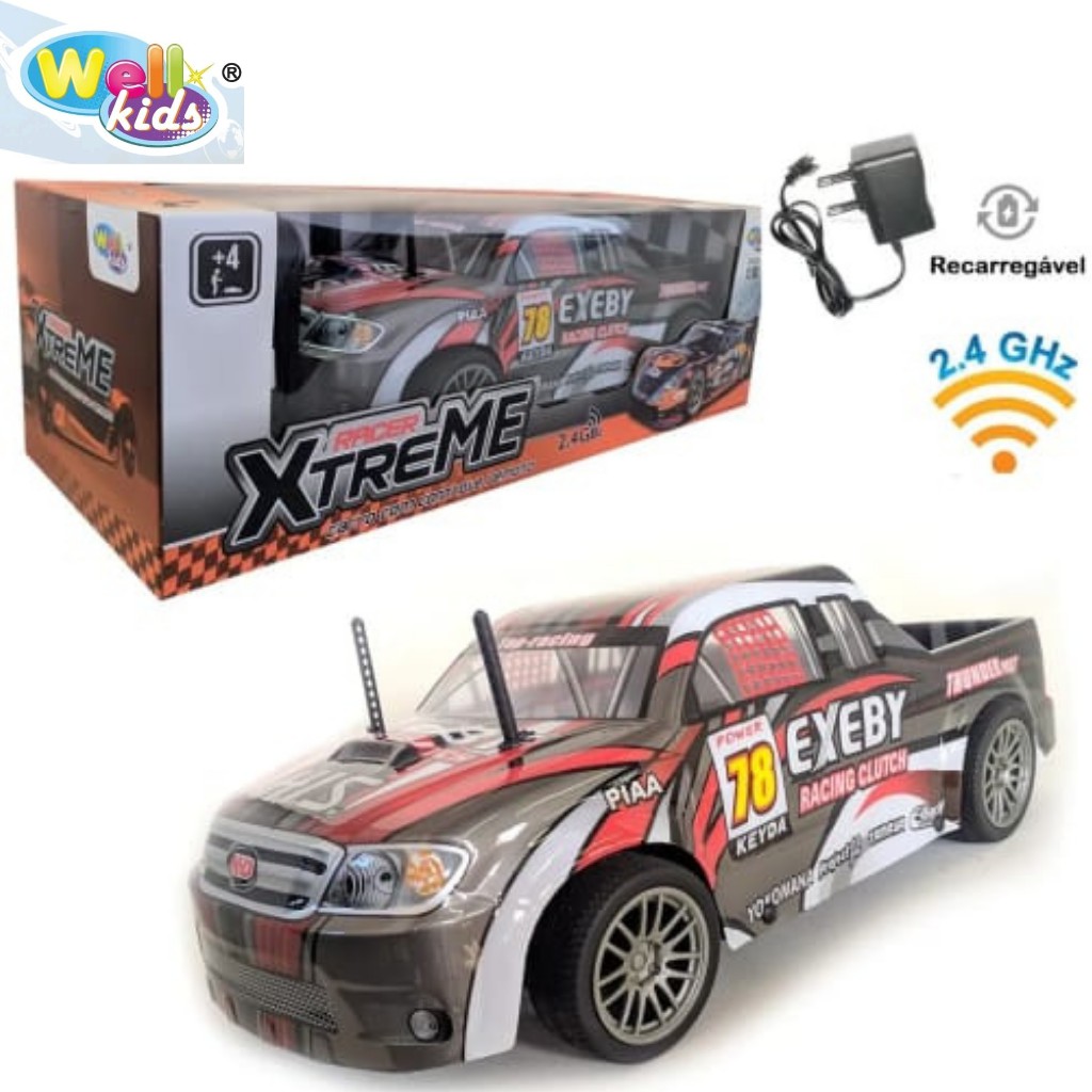 Carro Carrinho de Controle Remoto Recarregável Corrida Drift Sport Presente  Infantil Grande - Wellmix - Carrinho de Controle Remoto - Magazine Luiza