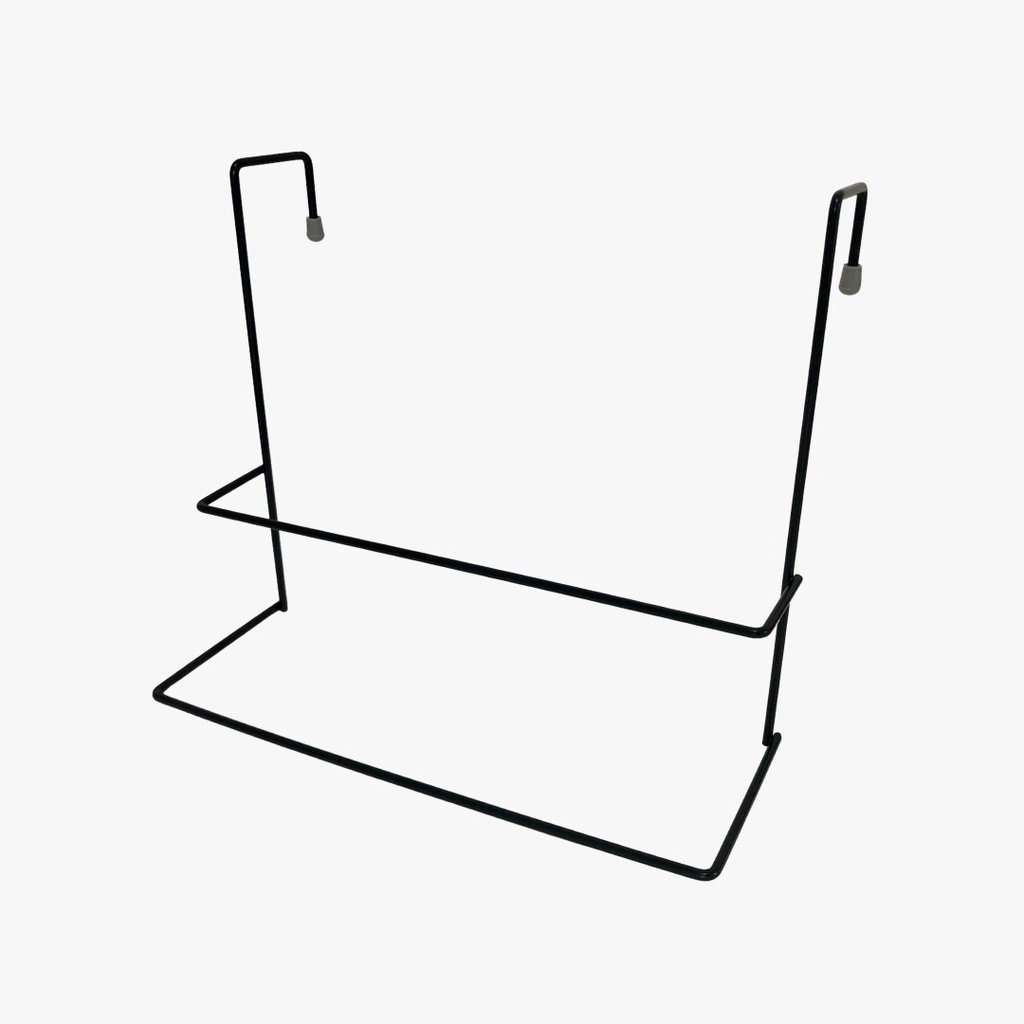 Suporte Para Toalha Duplo Porta Toalha Banheiro Box Sem Furo Preto Fosco