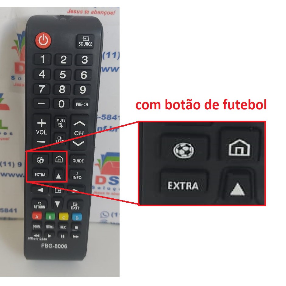 Controle Original Samsung Smart Tv Função Futebol Nacional