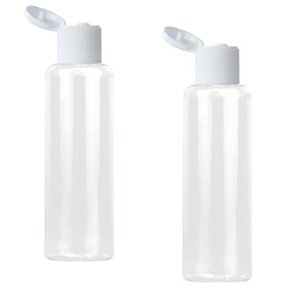 100 Frascos Plástico Pet 60ml Cilíndrico Com Tampa Flip Top