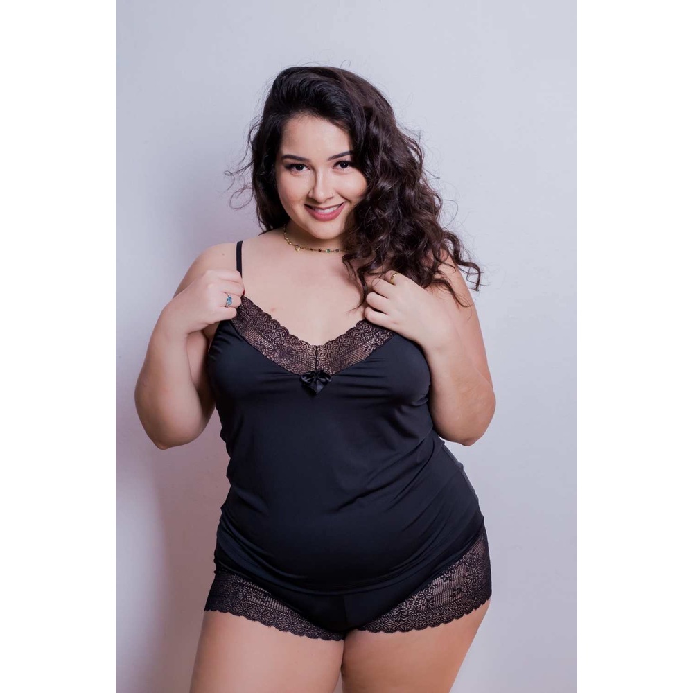 Baby Doll Sensual Plus Size Shortdoll Luxo Lingerie Sexy-PRODUTO