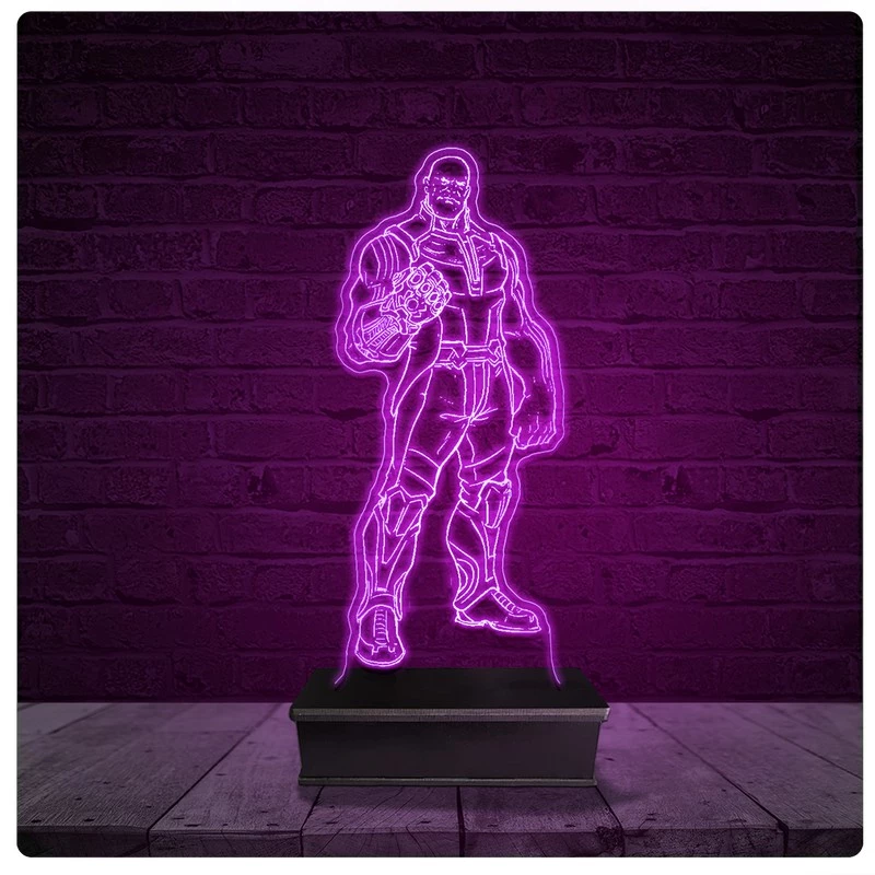 Luminária e Abajur Acrílico Led Thanos Vingadores Marvel 13
