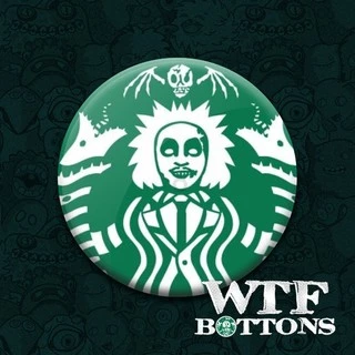 Botton ou Ímã Beetlejuice Starbucks