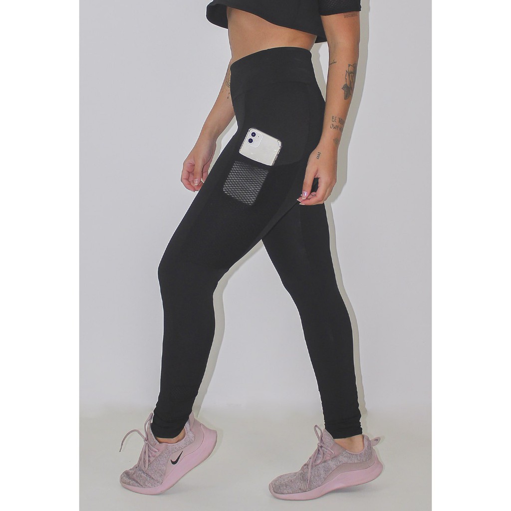 Legging de cardio training com Bolso para Celular (tamanho grande)