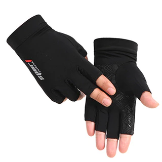Enjoy Luvas De Meio Dedo De Seda Respirável Antiderrapante / Luvas Touch Screen Para Bicicleta