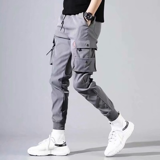 Streetwear Calça Cargo Slim Masculina Hip Hop Calça Jogger Calças