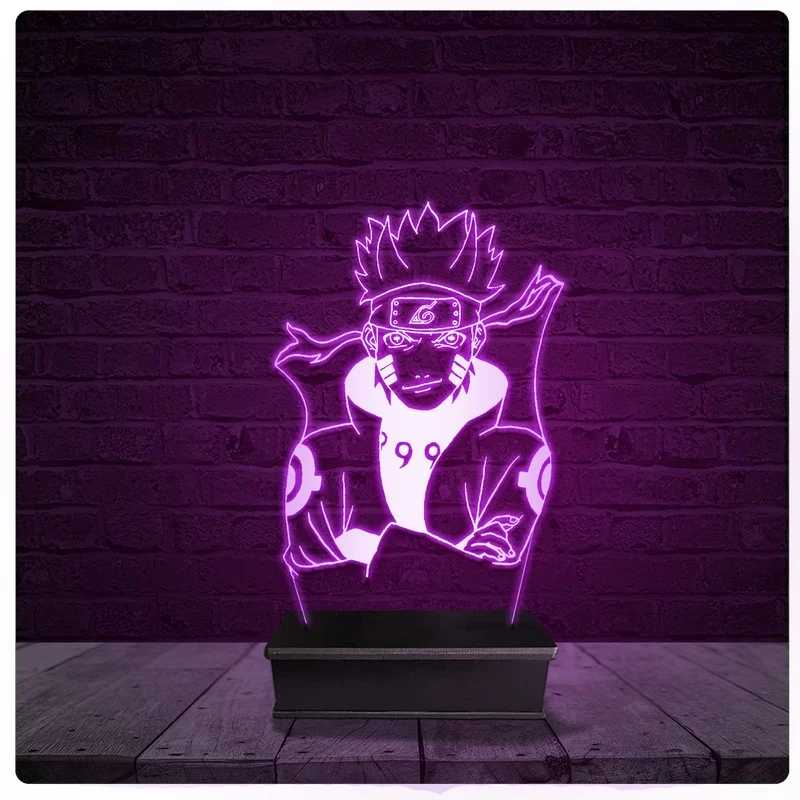Luminária e Abajur Acrílico Led - Naruto 3