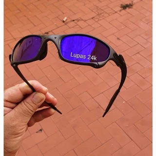 Óculos De Sol Juliet Azul Pinado Penny Em X Metal Premium Polarizado