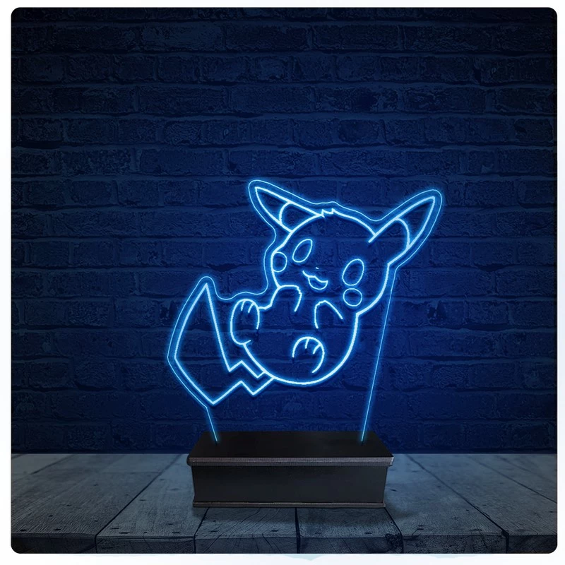 Luminária Led Acrilico Abajur - Pikachu Pokémon 10