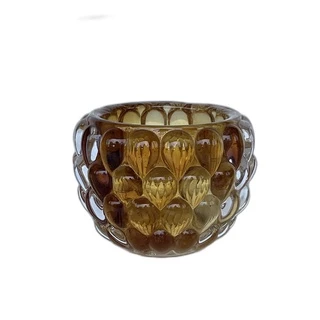 Vaso de Vidro Castiçal de Vidro Trabalhado