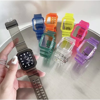 Para Apple Watch Series 9 41mm Faixa de relógio de silicone de cor dupla  com contraste (