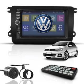 Kit Central Multimídia Mp5 2 Din Bt Espelha Dvd Câm Gol G7