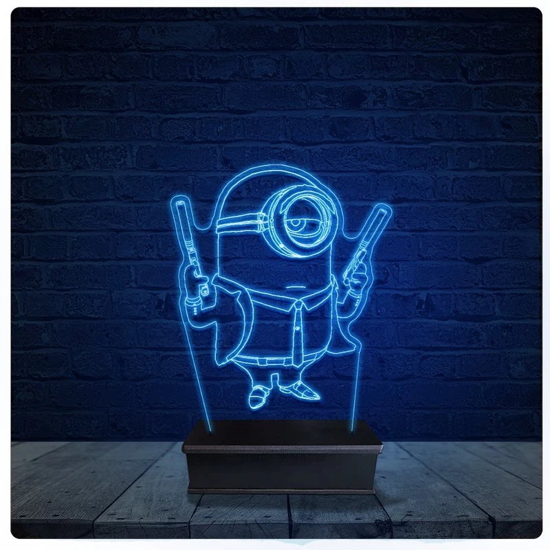 Luminária Led Acrilico Abajur - Minions Filme Desenho 10