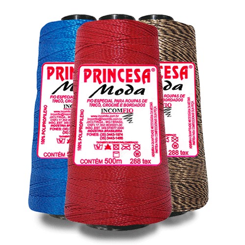 Fio Linha de Seda Princesa Moda - 500m | Crochê | Shopee Brasil