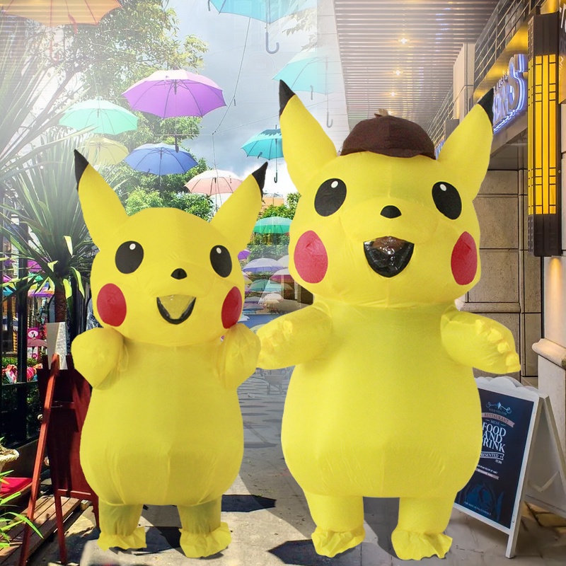 Fantasia Pikachu Inflável Pokemon Infantil Cosplay G0