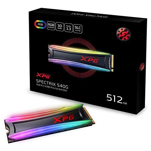 SSD Adata XPG Spectrix S40G 512GB, M.2 NVMe, Leitura 3500MB/s, Gravação 2400MB/s