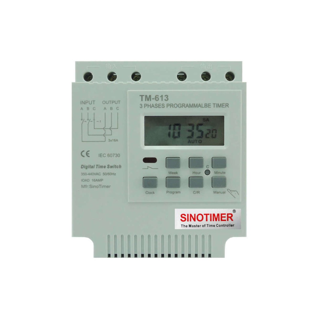 Temporizador Timer Trifásico Digital Programável 380v 16a