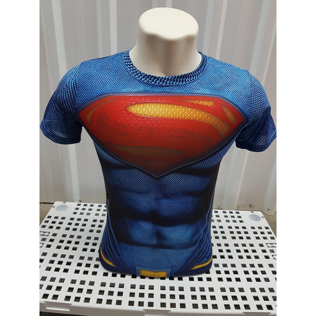 Camisa Compressão Superman Modelo 1 Rash Guard Manga Curta Pronta Entrega  No Brasil