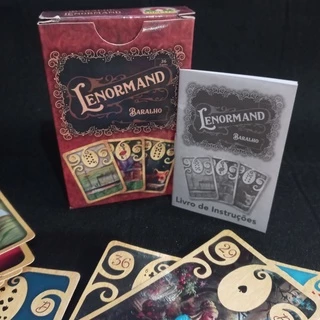 Tarot Baralho Lenormand Cartoman - 36 Cartas - Magia do Oráculo Taro da Cigana, + Manual Detalhado com Significados