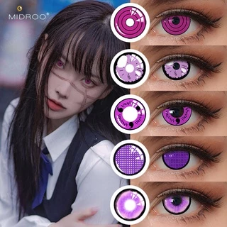 Midroolens 2 Pcs/Pair 14,5mm Lentes De Contato Anuais Cosplay Maquiagem De Olhos De Anime Roxo