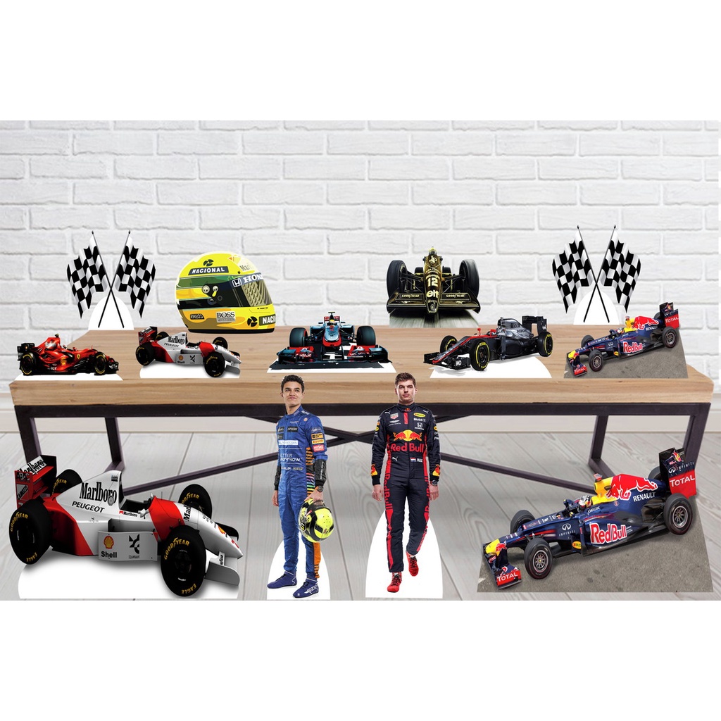 Totem Formula 1, Carros de Corrida Decorativo para Festa