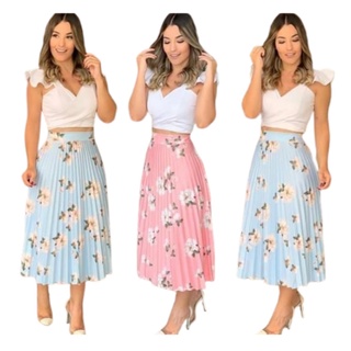 Saia midi rodada florida cheap