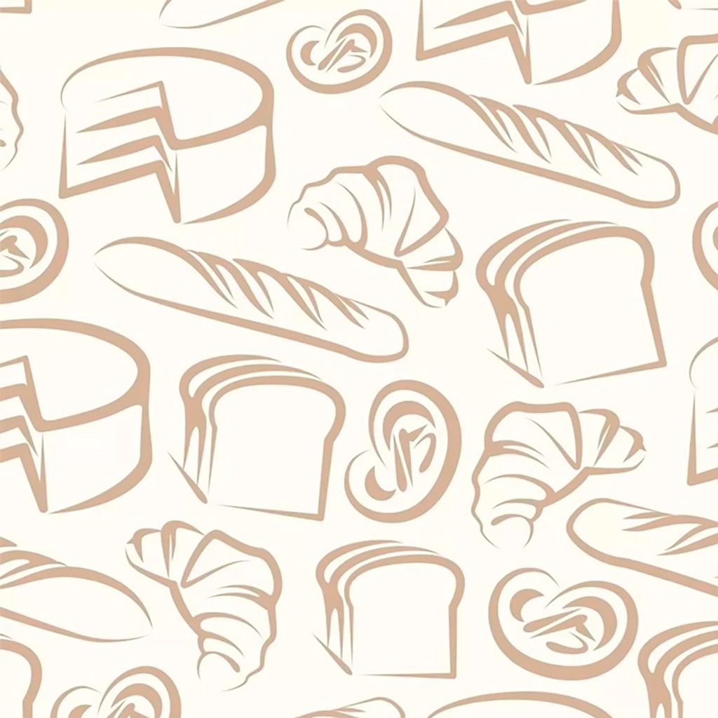 Papel de Parede Adesivo Gourmet Padaria Pão Lanchonete GOURM