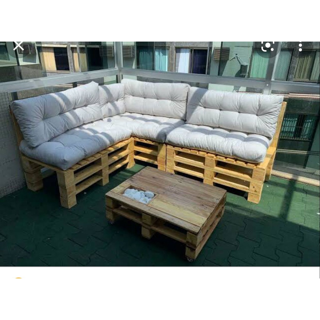 kit c/ 2 Almofadas Futon P/ Banco De Madeira Rustico (Beje) - Escorrega ...