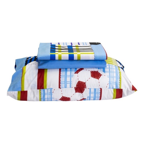 Feelyou Lençóis de cama de bola de futebol para água e fogo, jogo de cama  para crianças, tema esportivo descolado, roupa de cama com elástico, jogo  de cama, 1 lençol com 2