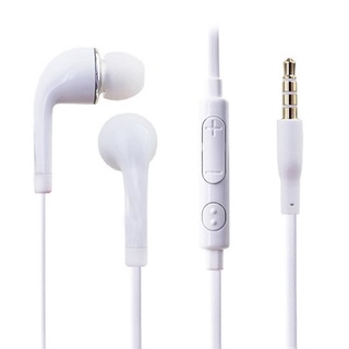 Fone de ouvido com microfone e fio branco