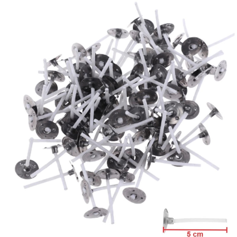 Pavio Vela Rechaud Parafinado Alma Cobre 5 Cm