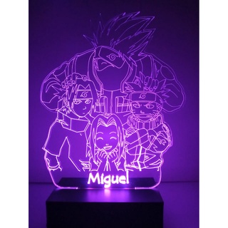 Abajur De Mesa De Led Naruto Kakashi Perfil