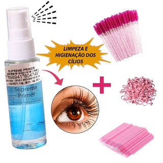 Primer Supreme Para Alongamento Extensão De Cílios e Sobrancelhas 40ml Limpeza Cola Hipoalérgico Original C/ Anvisa