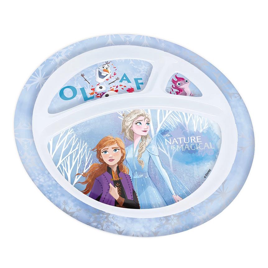 Frozen - Set Colazione In Melamina 3 Pezzi | Tazze E Piatto Per Bambini | Stampa Frozen 2