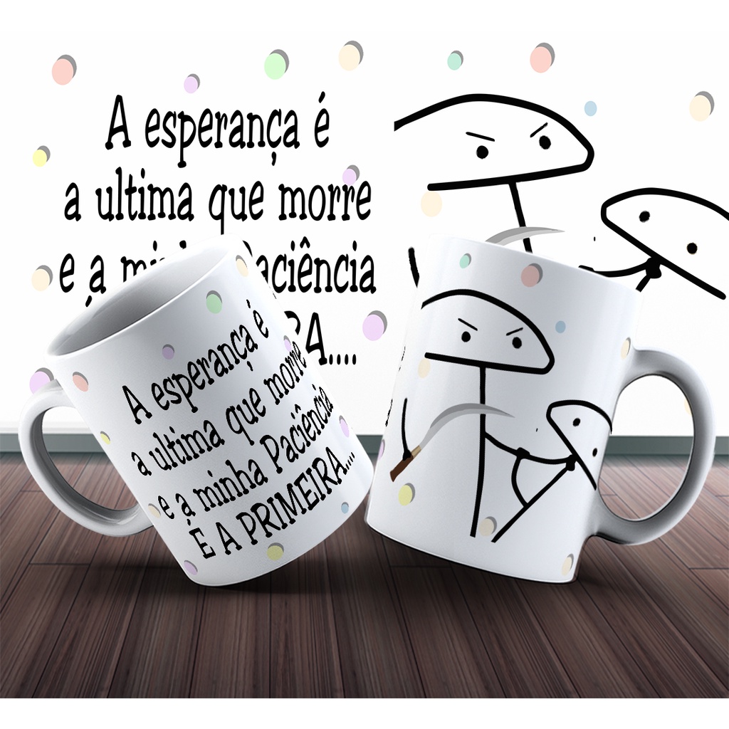 Caneca Nova Do Bentô Flork Meme Engraçado Paciência É Tudo!