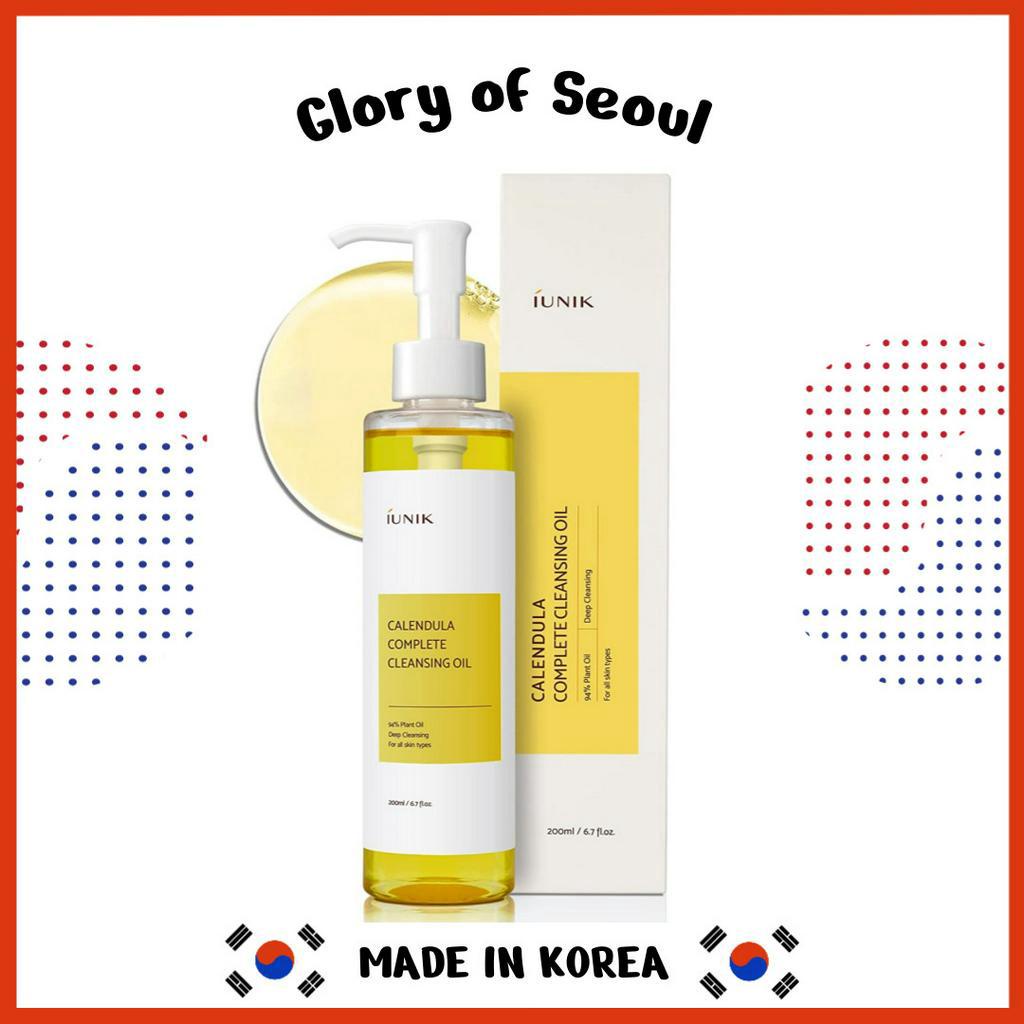 IUNIK Calêndula Óleo De Limpeza Completo 200mL , Vegan , Profunda , 94 % Óleos À Base De Plantas , Blackhead Melting , Removedor De Maquiagem