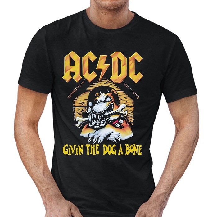 Camiseta Basica Camisa Ac Dc Rock N Roll Givin The Dog Classico Unissex ...