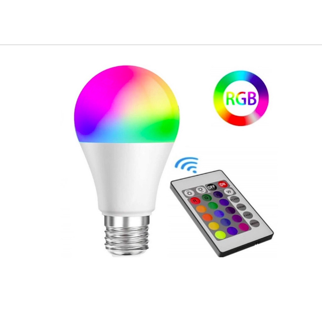 Lâmpada Led Rgb 16 Cores 3w Bivolt E27 Com Controle Remoto Shopee Brasil 2009