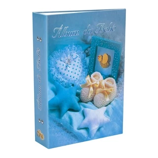 album bebe para 200 fotos 10x15 menino com memo para descriçao da foto ou diario em Oferta na Shopee
