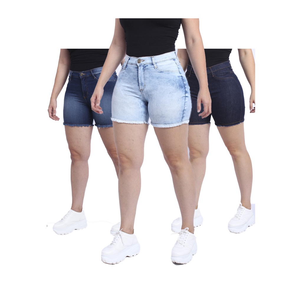 Short Jeans Feminino Cintura Alta Marisa - Compre Agora